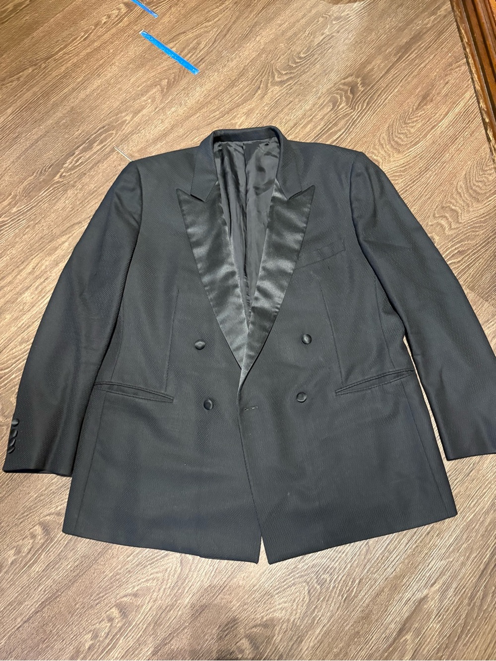 Ermenegildo Zegna Double-Breasted Black Tuxedo Jacket